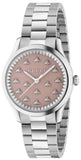 Buy Shop Gucci G Timeless Quartz Pink Dial Silver Steel Strap Watch for Women - YA1265033 USA Online