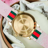 Buy Shop Gucci G Timeless Quartz Pink Dial Three Tone Leather Strap Watch For Women - YA1264118 USA Online