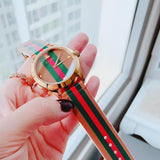 Buy Shop Gucci G Timeless Quartz Pink Dial Three Tone Leather Strap Watch For Women - YA1264118 USA Online