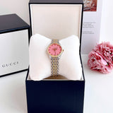 Buy Shop Gucci G Timeless Quartz Pink Dial Two Tone Steel Strap Watch For Women - YA1265030 USA Online