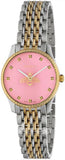 Buy Shop Gucci G Timeless Quartz Pink Dial Two Tone Steel Strap Watch For Women - YA1265030 USA Online