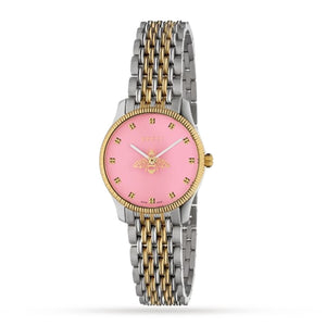 Buy Shop Gucci G Timeless Quartz Pink Dial Two Tone Steel Strap Watch For Women - YA1265030 USA Online