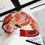 Buy Shop Gucci G Timeless Quartz Red Dial Red Leather Strap Watch For Women - YA1264054 USA Online