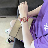 Buy Shop Gucci G Timeless Quartz Red Dial Red Leather Strap Watch For Women - YA1264054 USA Online