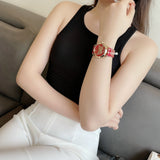 Buy Shop Gucci G Timeless Quartz Red Dial Red Leather Strap Watch For Women - YA1264054 USA Online