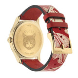 Buy Shop Gucci G Timeless Quartz Red Dial Red Leather Strap Watch For Women - YA1264054 USA Online