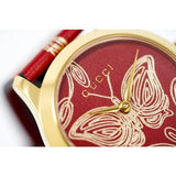 Buy Shop Gucci G Timeless Quartz Red Dial Red Leather Strap Watch For Women - YA1264054 USA Online