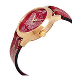Buy Shop Gucci G Timeless Quartz Red Dial Red Leather Strap Watch For Women - YA1264054 USA Online
