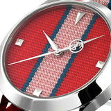 Buy Shop Gucci G Timeless Quartz Red Dial Two Tone NATO Strap Watch For Men - YA1264070 USA Online