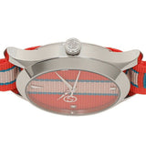 Buy Shop Gucci G Timeless Quartz Red Dial Two Tone NATO Strap Watch For Men - YA1264070 USA Online