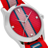 Buy Shop Gucci G Timeless Quartz Red Dial Two Tone NATO Strap Watch For Men - YA1264070 USA Online