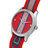 Buy Shop Gucci G Timeless Quartz Red Dial Two Tone NATO Strap Watch For Men - YA1264070 USA Online