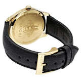 Buy Shop Gucci G Timeless Quartz Silver Dial Black Leather Strap Watch For Women - YA1264181 USA Online