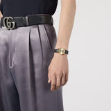 Buy Shop Gucci G Timeless Quartz Silver Dial Black Leather Strap Watch For Women - YA1265023 USA Online