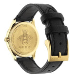 Buy Shop Gucci G Timeless Quartz Silver Dial Black Leather Strap Watch For Women - YA1265023 USA Online