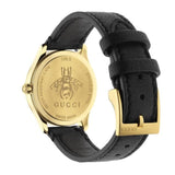Buy Shop Gucci G Timeless Quartz Silver Dial Black Leather Strap Watch For Women - YA1265023 USA Online