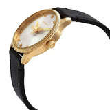 Buy Shop Gucci G Timeless Quartz Silver Dial Black Leather Strap Watch For Women - YA1265023 USA Online