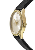 Buy Shop Gucci G Timeless Quartz Silver Dial Black Leather Strap Watch For Women - YA1265023 USA Online