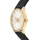 Buy Shop Gucci G Timeless Quartz Silver Dial Black Leather Strap Watch For Women - YA1265023 USA Online