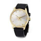 Buy Shop Gucci G Timeless Quartz Silver Dial Black Leather Strap Watch For Women - YA1265023 USA Online
