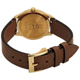 Buy Shop Gucci G Timeless Quartz Silver Dial Brown Leather Strap Watch For Women - YA1265022 USA Online