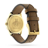 Buy Shop Gucci G Timeless Quartz Silver Dial Brown Leather Strap Watch For Women - YA1265022 USA Online