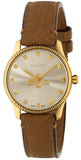 Buy Shop Gucci G Timeless Quartz Silver Dial Brown Leather Strap Watch For Women - YA1265022 USA Online