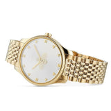 Buy Shop Gucci G Timeless Quartz Silver Dial Gold Steel Strap Watch For Women - YA1264155 USA Online
