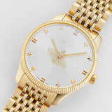 Buy Shop Gucci G Timeless Quartz Silver Dial Gold Steel Strap Watch For Women - YA1264155 USA Online