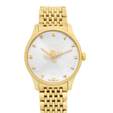 Buy Shop Gucci G Timeless Quartz Silver Dial Gold Steel Strap Watch For Women - YA1264155 USA Online