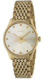 Buy Shop Gucci G Timeless Quartz Silver Dial Gold Steel Strap Watch For Women - YA1264155 USA Online