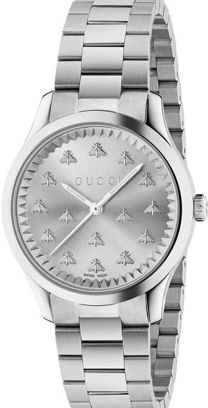 Buy Shop Gucci G Timeless Quartz Silver Dial Silver Steel Strap Watch for Men - YA1265031 USA Online