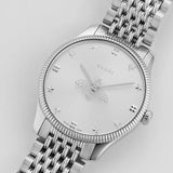 Buy Shop Gucci G Timeless Quartz Silver Dial Silver Steel Strap Watch For Women - YA1264153 USA Online