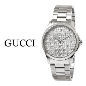 Buy Shop Gucci G Timeless Quartz Silver Dial Silver Steel Strap Watch For Women - YA126459 USA Online