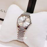 Buy Shop Gucci G Timeless Quartz Silver Dial Silver Steel Strap Watch For Women - YA1265019 USA Online