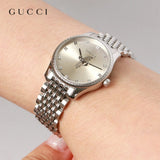 Buy Shop Gucci G Timeless Quartz Silver Dial Silver Steel Strap Watch For Women - YA1265019 USA Online
