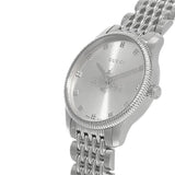 Buy Shop Gucci G Timeless Quartz Silver Dial Silver Steel Strap Watch For Women - YA1265019 USA Online