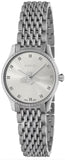 Buy Shop Gucci G Timeless Quartz Silver Dial Silver Steel Strap Watch For Women - YA1265019 USA Online