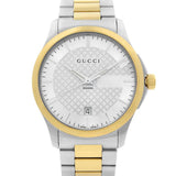 Buy Shop Gucci G Timeless Quartz Silver Dial Two Tone Steel Strap Watch For Men - YA126450 USA Online