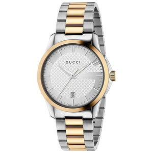 Buy Shop Gucci G Timeless Quartz Silver Dial Two Tone Steel Strap Watch For Men - YA126450 USA Online