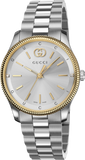 Buy Shop Gucci G Timeless Quartz Silver Dial Two Tone Steel Strap Watch for Women - YA1265063 USA Online