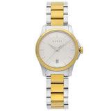 Buy Shop Gucci G Timeless Quartz Silver Dial Two Tone Steel Strap Watch For Women - YA126531 USA Online
