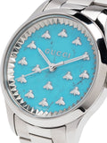 Buy Shop Gucci G Timeless Quartz Turquoise Dial Silver Steel Strap Unisex Watch - YA1265044 USA Online