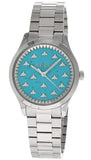 Buy Shop Gucci G Timeless Quartz Turquoise Dial Silver Steel Strap Unisex Watch - YA1265044 USA Online