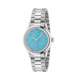 Buy Shop Gucci G Timeless Quartz Turquoise Dial Silver Steel Strap Unisex Watch - YA1265044 USA Online