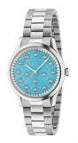 Buy Shop Gucci G Timeless Quartz Turquoise Dial Silver Steel Strap Unisex Watch - YA1265044 USA Online