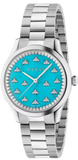 Buy Shop Gucci G Timeless Quartz Turquoise Dial Silver Steel Strap Unisex Watch - YA1265044 USA Online