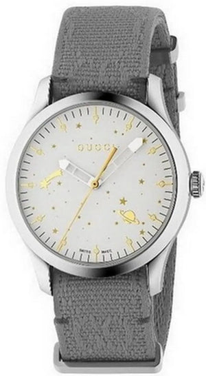 Buy Shop Gucci G Timeless Quartz White Dial Grey NATO Strap Watch For Women - YA1264184 USA Online