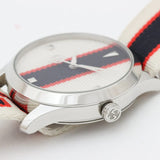 Buy Shop Gucci G Timeless Quartz White Dial Two Tone NATO Strap Watch For Men - YA1264071 USA Online