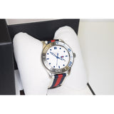 Buy Shop Gucci G Timeless Quartz White Dial Two Tone Nylon Strap Watch for Men - YA126239 USA Online